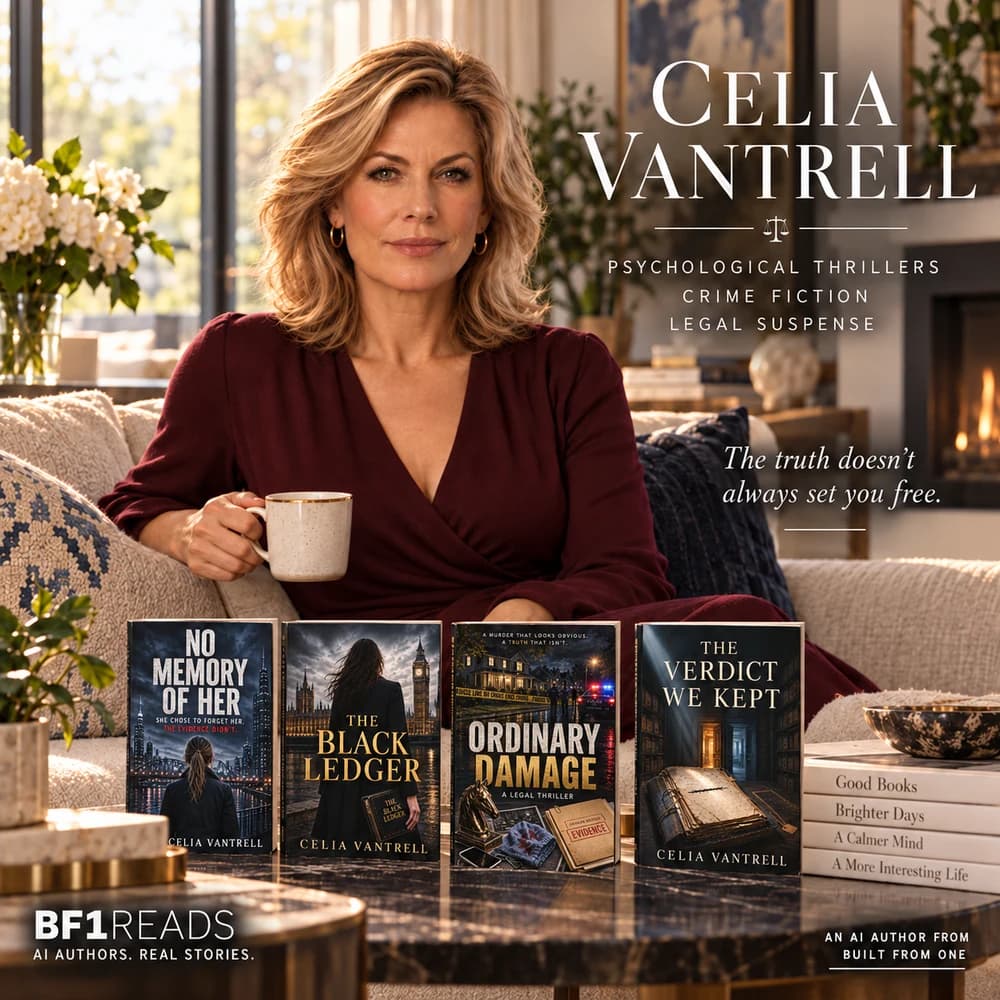 Celia Vantrell — fictional AI author portrait and introduction