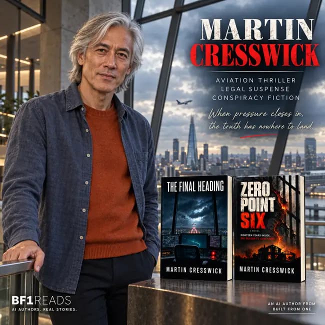 Martin Cresswick — fictional AI author portrait and introduction